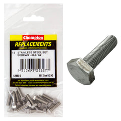 Champion - Hex Set Screws Stainless Steel M6 x 20mm - 304/a2 | C1880-6