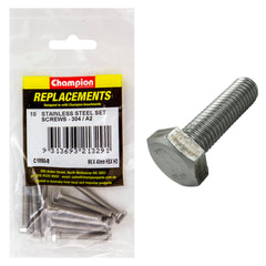 Champion - Hex Set Screws Stainless Steel M6 x 40mm - 304/a2 | C1880-8