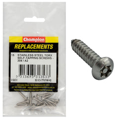 Champion - Self Tapping - Screws - Pan - Torx (tpx) Stainless Steel 4.2 x 19mm - 304/a2 | C1882-5