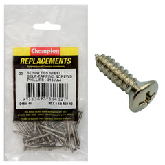 Champion - Self Tapping Screws - Rsd - Phillips Stainless Steel 4.2 x 32mm - 316/a4 | C1884-11