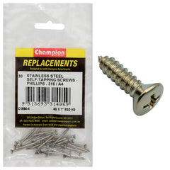 Champion - Self Tapping Screws - Rsd - Phillips Stainless Steel 2.9 x 25mm - 316/a4 | C1884-4