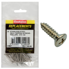 Champion - Self Tapping Screws - Rsd - Phillips Stainless Steel 3.5 x 25mm - 316/a4 | C1884-7
