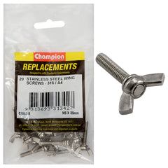 Champion - Wing Screws Stainless Steel M5 x 25mm - 316 / A4 | C1892-5