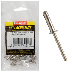 Champion - Rivets - Blind Stainless Steel 4.8 x 24mm - 304/a2 | C1894-11