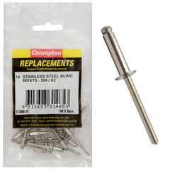 Champion - Rivets - Blind Stainless Steel 5 x 8mm - 304/a2 | C1894-12