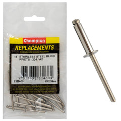 Champion - Rivets - Blind Stainless Steel 5 x 24mm - 304/a2 | C1894-15