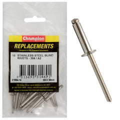 Champion - Rivets - Blind Stainless Steel 5 x 30mm - 304/a2 | C1894-16