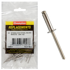 Champion - Rivets - Blind Stainless Steel 3.2 x 18mm - 304/a2 | C1894-4
