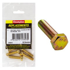 Champion - Hex Set Screws - High Tensile - M8 x 35mm - Grade 8.8 | C196-10