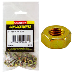 Champion - Hex Plain Nuts - High Tensile - M8 x 1.25mm - Class 8 | C196-14