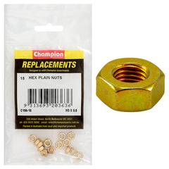 Champion - Hex Plain Nuts - High Tensile - M5 x 0.8mm - Class 8 | C196-16