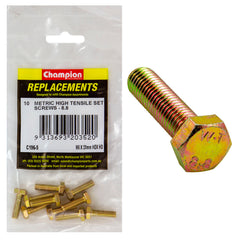 Champion - Hex Set Screws - High Tensile - M6 x 20mm - Grade 8.8 | C196-5