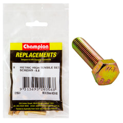 Champion - Hex Set Screws - High Tensile - M8 x 25mm - Grade 8.8 | C196-9