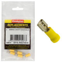 Champion - CRIMP TERMINALS-BLADE-FEMALE-YELLOW-6.3mm | C2040-12