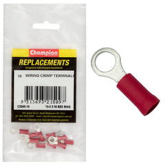 Champion - CRIMP TERMINALS-RING-RED-5mm | C2040-14