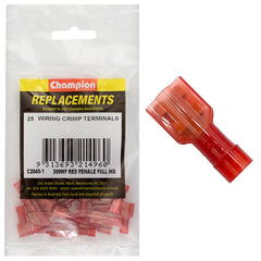 Champion - CRIMP TERMINALS-BLADE-FEMALE-FULLY INSULATED-RED-6.3mm | C2040-1