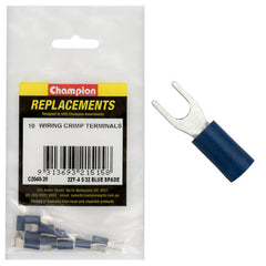 Champion - CRIMP TERMINALS-SPADE-BLUE-4mm | C2040-20