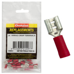 Champion - CRIMP TERMINALS-BLADE-FEMALE-RED-6.3mm | C2040-2