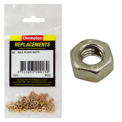 Champion - Hex Plain Nuts - High Tensile - M4 x 0.7mm - Class 8 - Blue Zinc Plated | C21-14