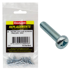 Champion - Machine Screws - Pan - Phillips - M4 x 16mm - Zinc Plated | C21-5