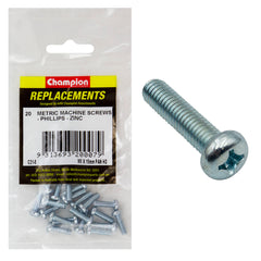 Champion - Machine Screws - Pan - Phillips - M5 x 16mm - Zinc Plated | C21-8