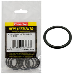 Champion - O Rings - Nitrile Rubber - 90 Shore - 3/4" x .116" - Black | C212-12
