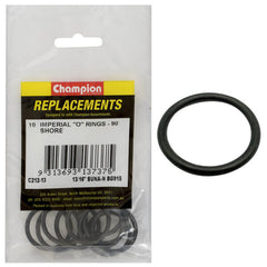 Champion - O Rings - Nitrile Rubber - 90 Shore - 13/16" x .116" - Black | C212-13
