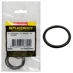 Champion - O Rings - Nitrile Rubber - 90 Shore - 1 - 1/4" x .118" - Black | C212-20