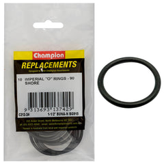 Champion - O Rings - Nitrile Rubber - 90 Shore - 1 - 1/2" x .118" - Black | C212-24