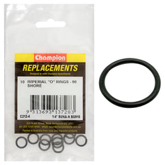 Champion - O Rings - Nitrile Rubber - 90 Shore - 1/4" x .072" - Black | C212-4