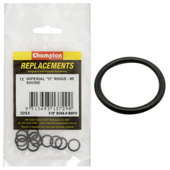 Champion - O Rings - Nitrile Rubber - 90 Shore - 5/16" x .072" - Black | C212-5