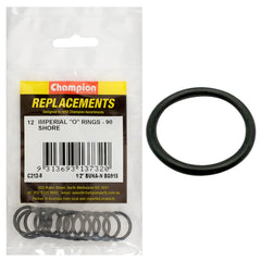 Champion - O Rings - Nitrile Rubber - 90 Shore - 1/2" x .087" - Black | C212-8