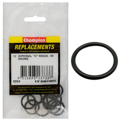 Champion - O Rings - Nitrile Rubber - 90 Shore - 9/16" x .097" - Black | C212-9