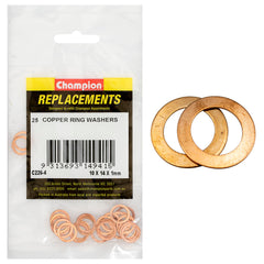 Champion - WASHERS-FLAT-COPPER-M10 x 14 x 1mm | C226-4