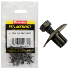 Champion - Push Rivet - Colour:black - Length:9mm - hole:8mm - head:14 x 22mm | C2265-3