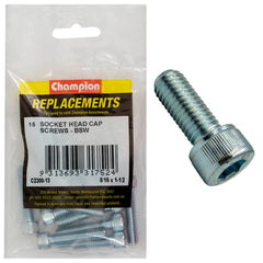 Champion - Socket Head Cap Screws - High Tensile - BSW - 5/16" x 1 - 1/2" - Zinc Plated | C2300-13