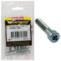 Champion - Socket Head Cap Screws - High Tensile - BSW - 5/16" x 2 - 1/2" - Zinc Plated | C2300-16