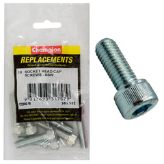 Champion - Socket Head Cap Screws - High Tensile - BSW - 3/8" x 1 - 1/2" - Zinc Plated | C2300-18
