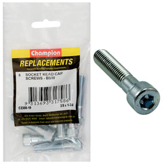 Champion - Socket Head Cap Screws - High Tensile - BSW - 3/8" x 1 - 3/4" - Zinc Plated | C2300-19
