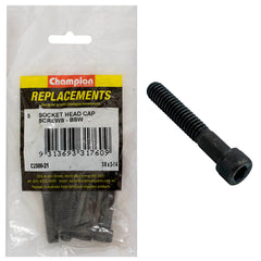 Champion - Socket Head Cap Screws - High Tensile - BSW - 3/8" x 2 - 1/4" - Zinc Plated | C2300-21