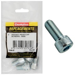 Champion - Socket Head Cap Screws - High Tensile - BSW - 1/2" x 3/4" - Zinc Plated | C2300-22