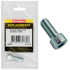 Champion - Socket Head Cap Screws - High Tensile - BSW - 1/2" x 1 - 1/4" - Zinc Plated | C2300-23