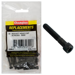 Champion - Socket Head Cap Screws - High Tensile - BSW - 3/16" x 1 - 1/4" - Zinc Plated | C2300-2