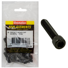 Champion - Socket Head Cap Screws - High Tensile - BSW - 5/16" x ⅝" - Zinc Plated | C2300-9