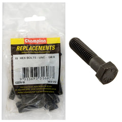 Champion - HEX BOLTS-HIGH TENSILE-3/8" x 1-1/2"-UNC-GRADE 8 | C2370-10