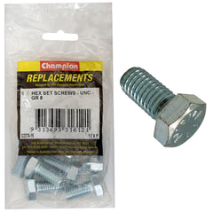 Champion - Hex Set Screws - High Tensile - 1/2" x 1" - UNC - Grade 8 | C2370-15