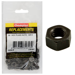Champion - Hex Plain Nuts - 5/16" - UNC - Class 8 | C2370-19