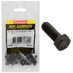 Champion - Hex Set Screws - High Tensile - 5/16" x 3/4" - UNC - Grade 8 | C2370-5
