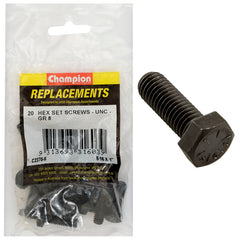 Champion - Hex Set Screws - High Tensile - 5/16" x 1" - UNC - Grade 8 | C2370-6
