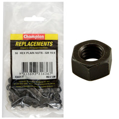 Champion - Hex Plain Nuts - High Tensile - M6 x 1.00mm - Class 8 | C2431-17